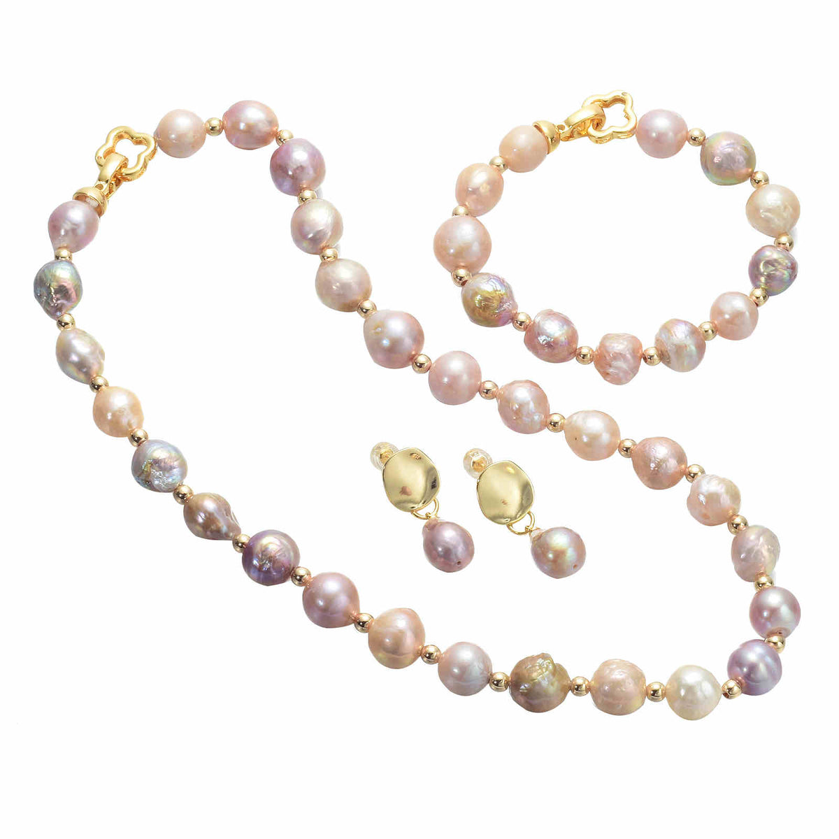 Multi-color Pearl Strand,Natural Metallic deals Color Baroque Pearl Necklace,BBT020