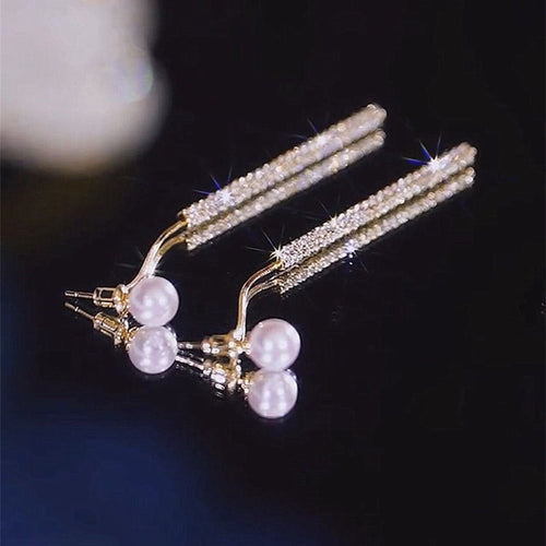 Pearl Dangle Earrings | Dangle Diamond Earrings | Dangling Earrings for Women