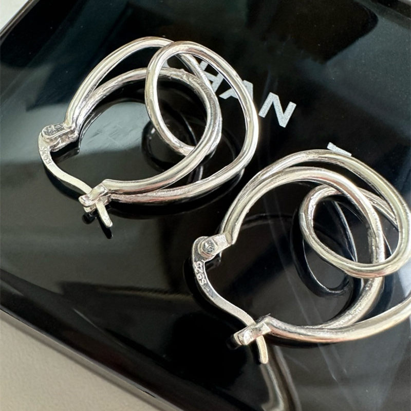 Silver 50mm Gypsy Hoop Earrings | Prouds