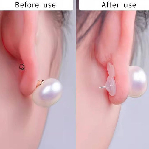 Dos de boucle d'oreille confortable en silicone conçu pour toutes les grandes boucles d'oreilles