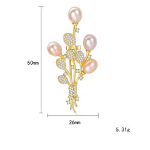 Huge Tomato Royal Style Peacock Branch Vintage Pearl Brooch, Pink