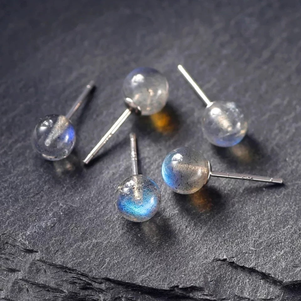 Amazon.com: Natural Moonstone Earrings Studs, Moonstone Stud Earrings,  Gemstone Stud Earrings, June Birthstone Earrings, 5mm : Handmade Products