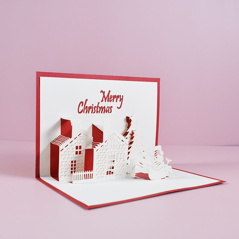 Christmas Castle 3D Christmas Cards Pop Up Greeting Cards, Funny Unique 3D  Holiday Postcards - Gifts for Xmas, Thank You Cards