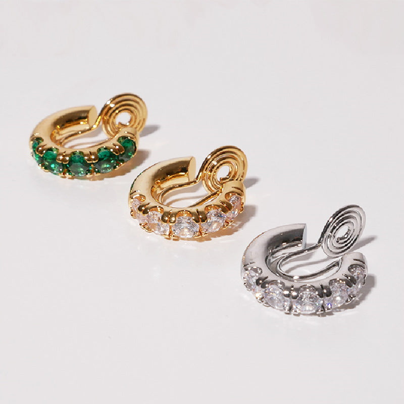 E8955S Fancy Elegant Stylish Two Tone Gold Silver Plated Earrings Austrian  Stones Press Lock  JewelSmartin