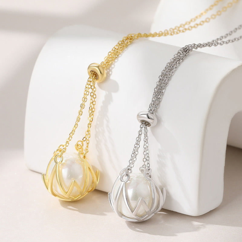 Dragon Pearl in Cage Necklace | Best Quality Pearl Cages