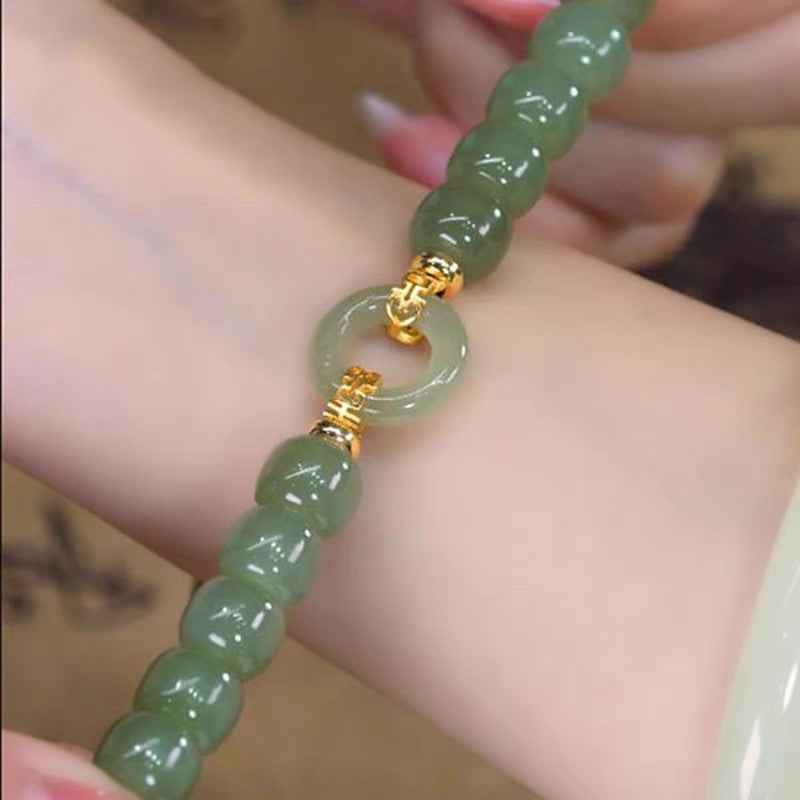 7MM Olive Green Type A Grade A Natural Jadeite Jade Fei Cui Beaded Bracelet  With Pi Xiu, Ingot and Money Coin Charm - Etsy | Beaded bracelets, Beaded,  Pretty bracelets