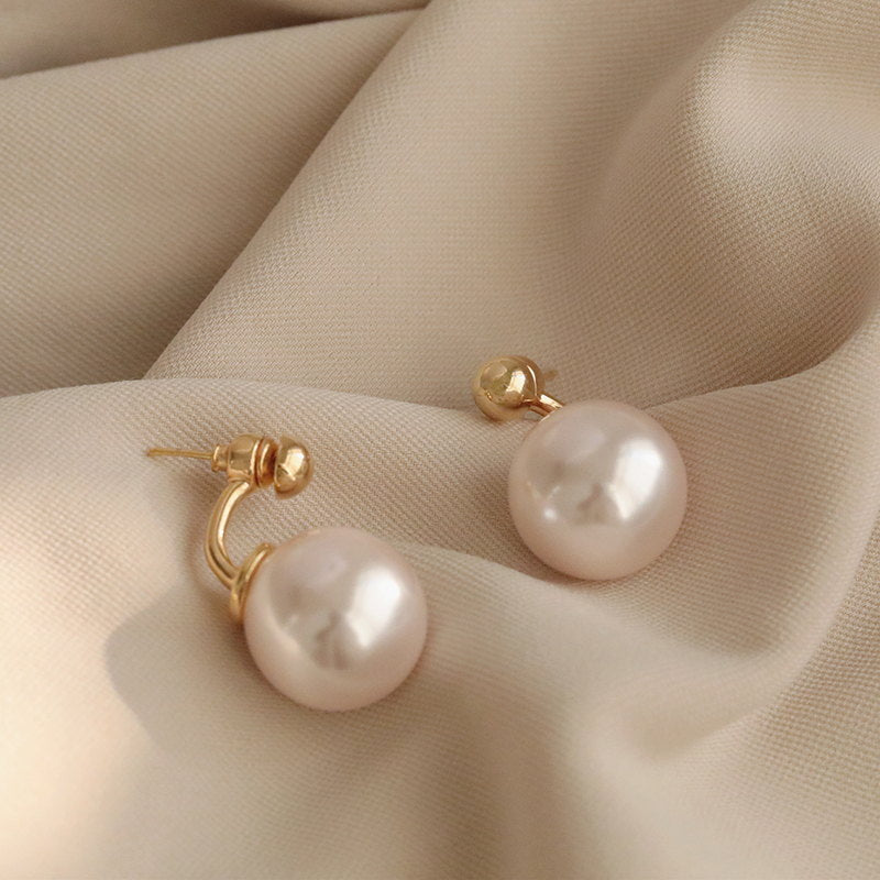 Simple Pearl Drop Earrings | Dainty Pearl Earrings | IB Jewelry Sterling Silver