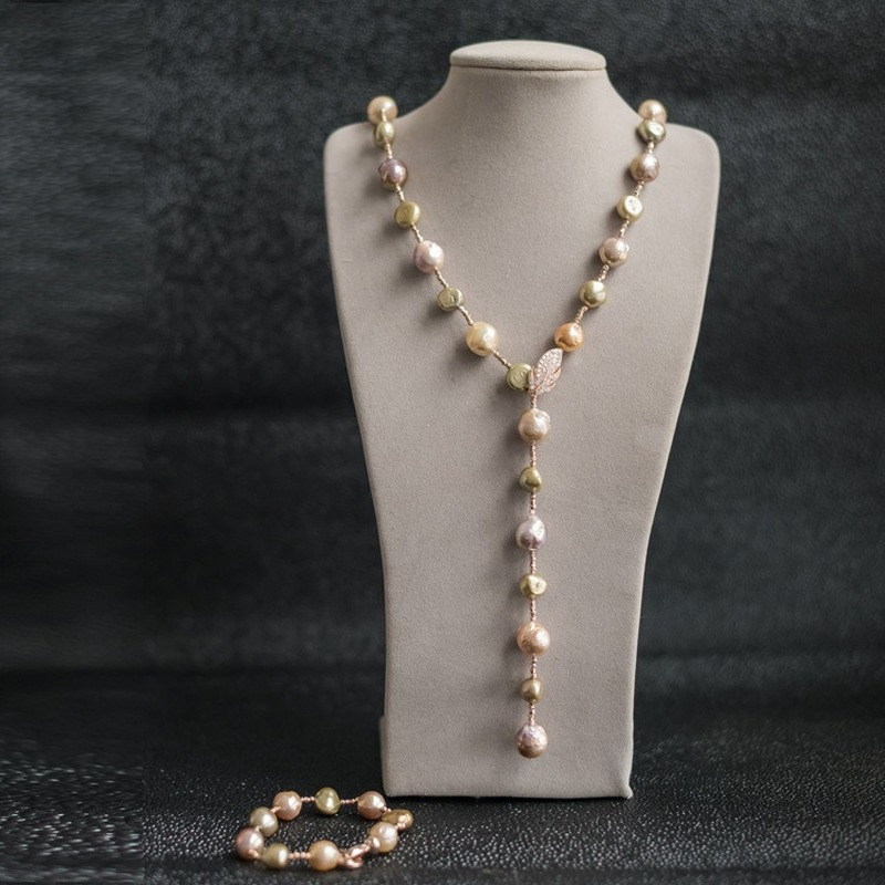 Huge Tomato Big Baroque Freshwater Pearl Jewelry Set