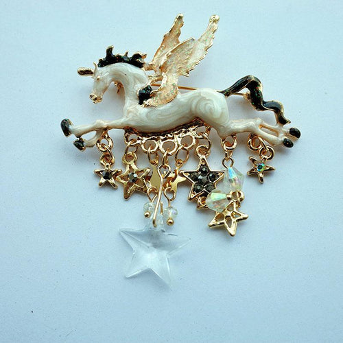 Unicorn Christmas Brooch pin