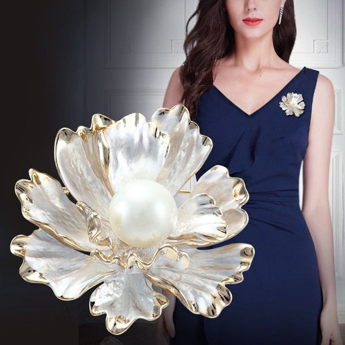 Broche pivoine au choix pour la fête des mères, broche en perles de fleur, blanche, rouge, violette, disponible