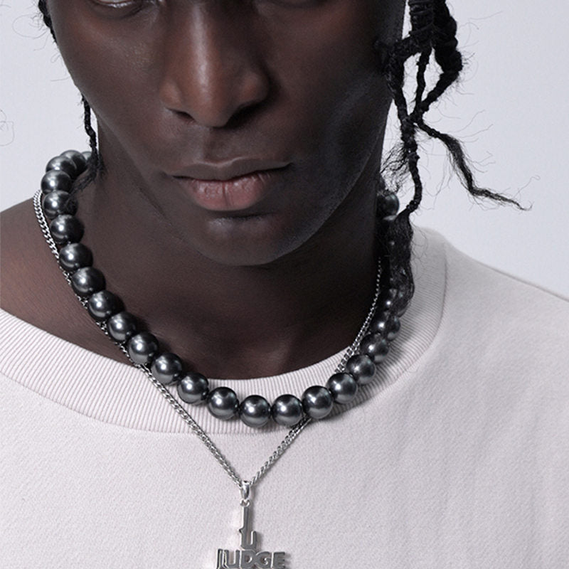 JWER New Y2K Cuban Figaro Chain Star Moon Pendant Necklace Men Punk Black  Zircon Chain Choker Necklace For Men Jewelry Gifts - AliExpress